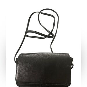 Black Leather Crossbody Bag